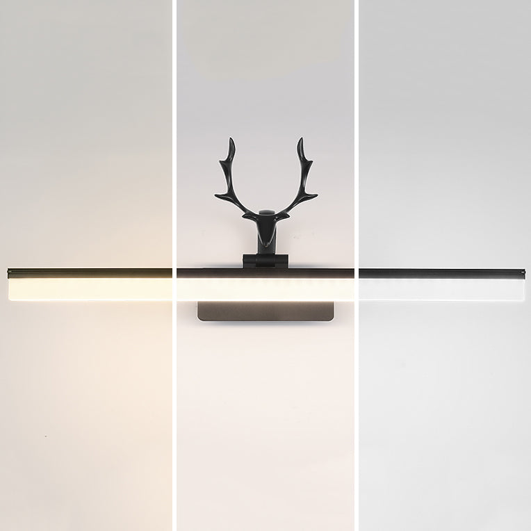 Linear Shape Metal Mirror Wall Light Modern 1-Light Mirror Wall Mounted Light