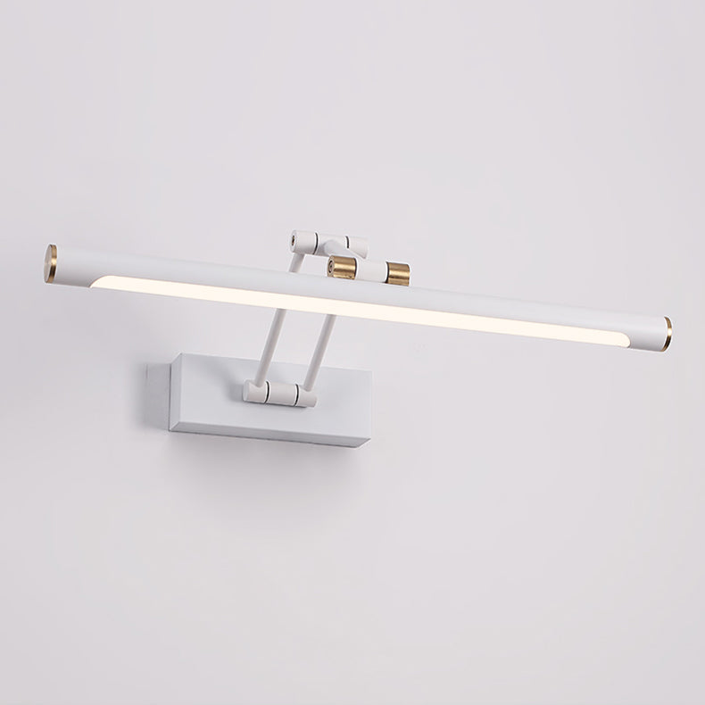 Metal Linear Shape Mirror Wall Light Modern 1-Light Swing Arm Mirror Wall Mount Light