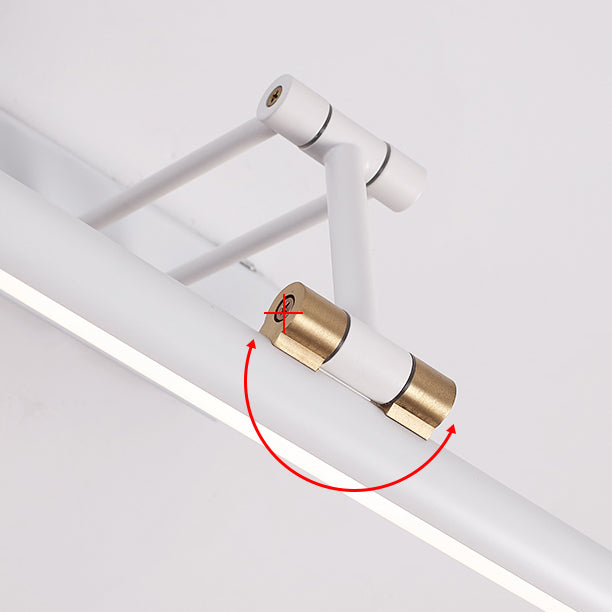 Metal Linear Shape Mirror Wall Light Modern 1-Light Swing Arm Mirror Wall Mount Light