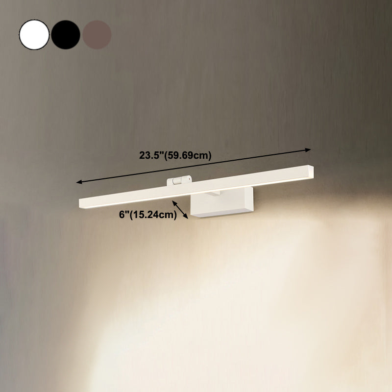 Metal Linear Shape Mirror Wall Light Modern Style 1 Light Mirror Wall Mounted Light