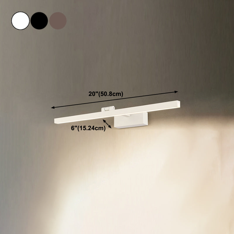Metal Linear Shape Mirror Wall Light Modern Style 1 Light Mirror Wall Mounted Light