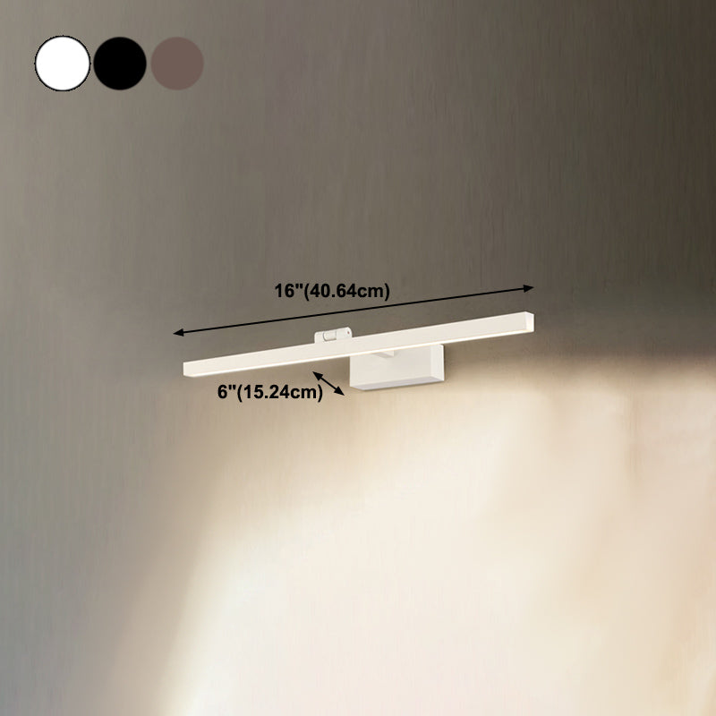 Metal Linear Shape Mirror Wall Light Modern Style 1 Light Mirror Wall Mounted Light