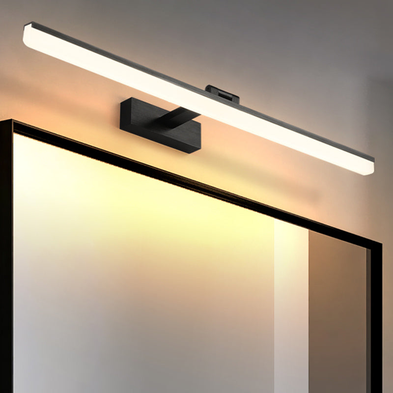 Metal Linear Shape Mirror Wall Light Modern Style 1 Light Mirror Wall Mount Light