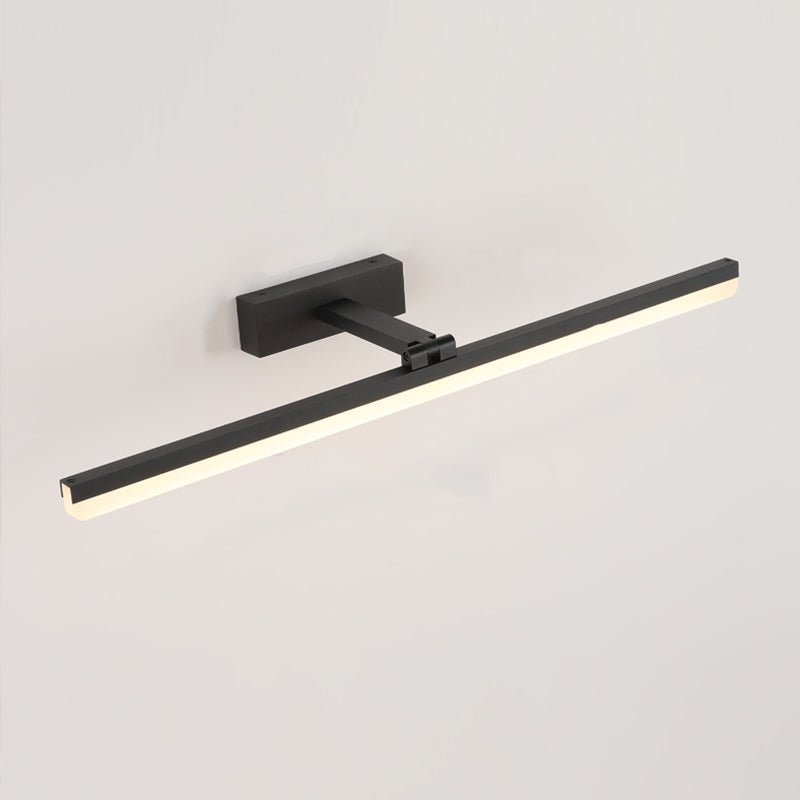 Metal Linear Shape Mirror Wall Light Modern Style 1 Light Mirror Wall Mount Light