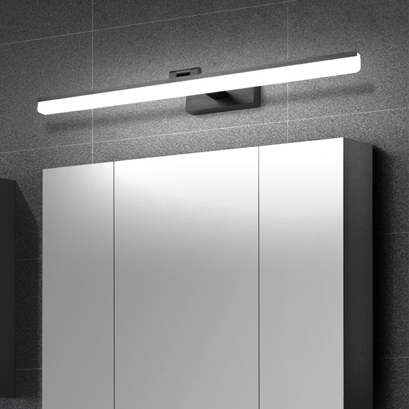 Metal Linear Shape Mirror Wall Light Modern Style 1 Light Mirror Wall Mount Light