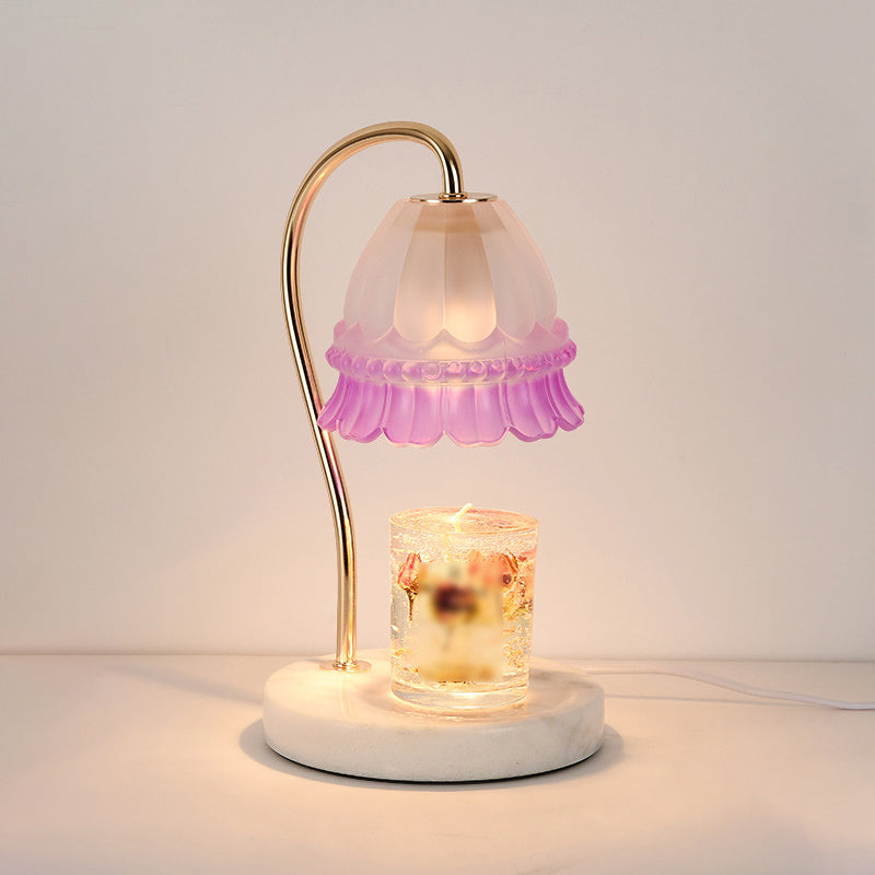 1 Light Bell Table Lighting Modern Style Glass Table Lighting for Bedroom