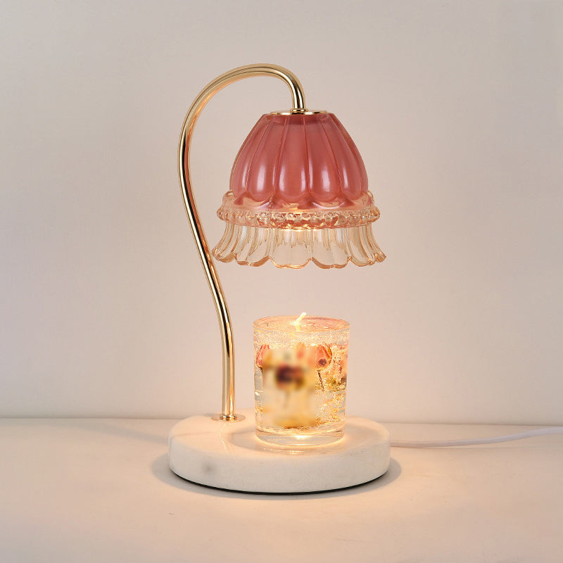 1 Light Bell Table Lighting Modern Style Glass Table Lighting for Bedroom