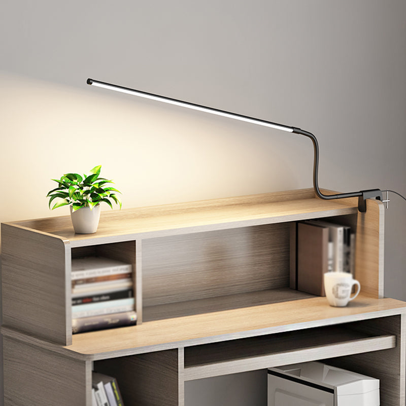 1 Leichte lineare Tischbeleuchtung moderner Metalltischlicht für Schlafzimmer