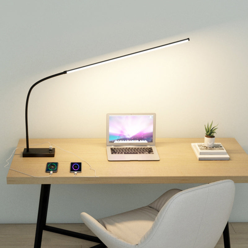 1 Leichte lineare Tischbeleuchtung moderner Metalltischlicht für Schlafzimmer