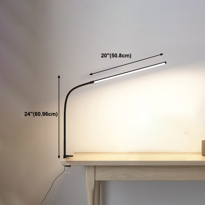 1 Leichte lineare Tischbeleuchtung moderner Metalltischlicht für Schlafzimmer