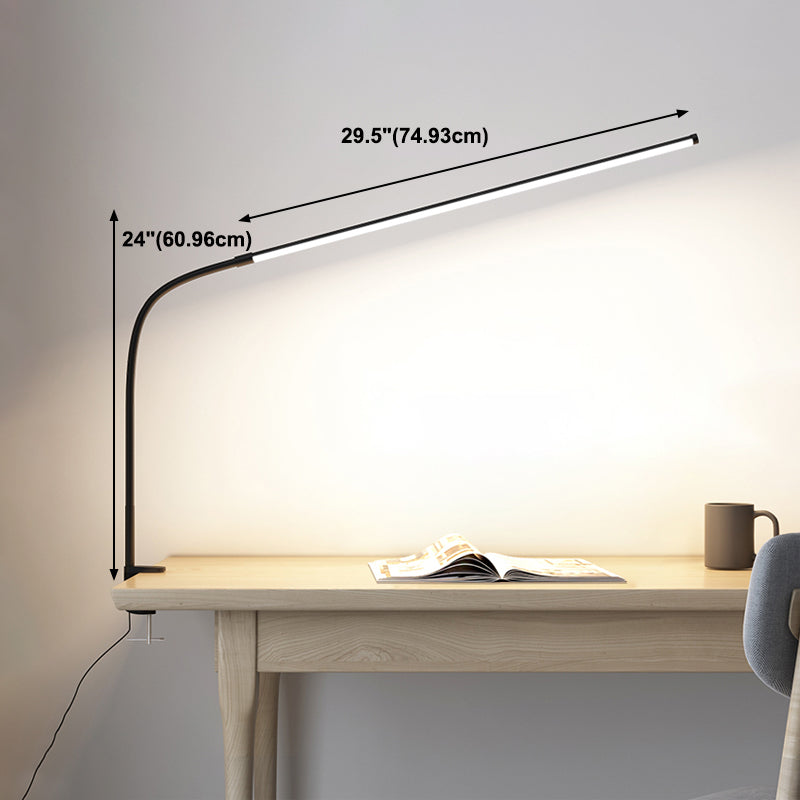1 Leichte lineare Tischbeleuchtung moderner Metalltischlicht für Schlafzimmer