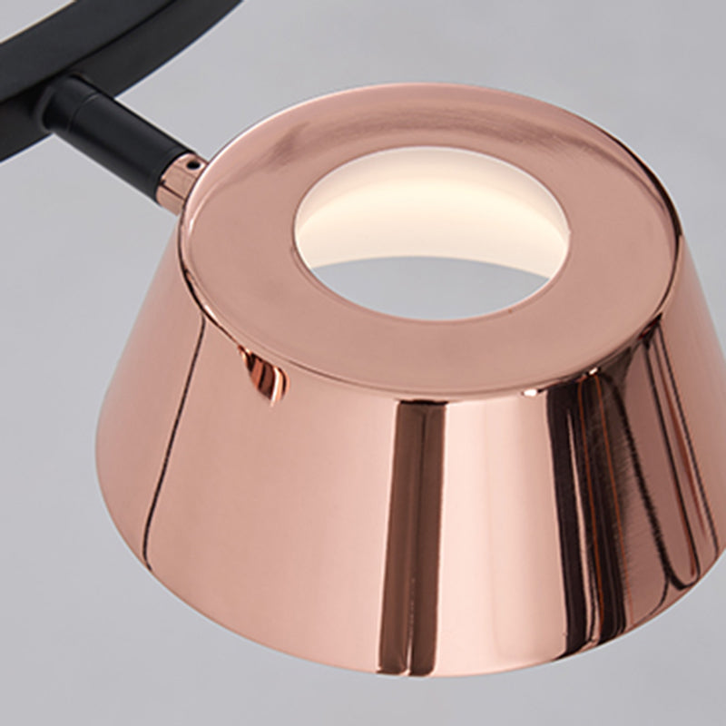 Postmodern Style Chandelier Light Fixture Metal Rose Gold Pendant Light for Living Room