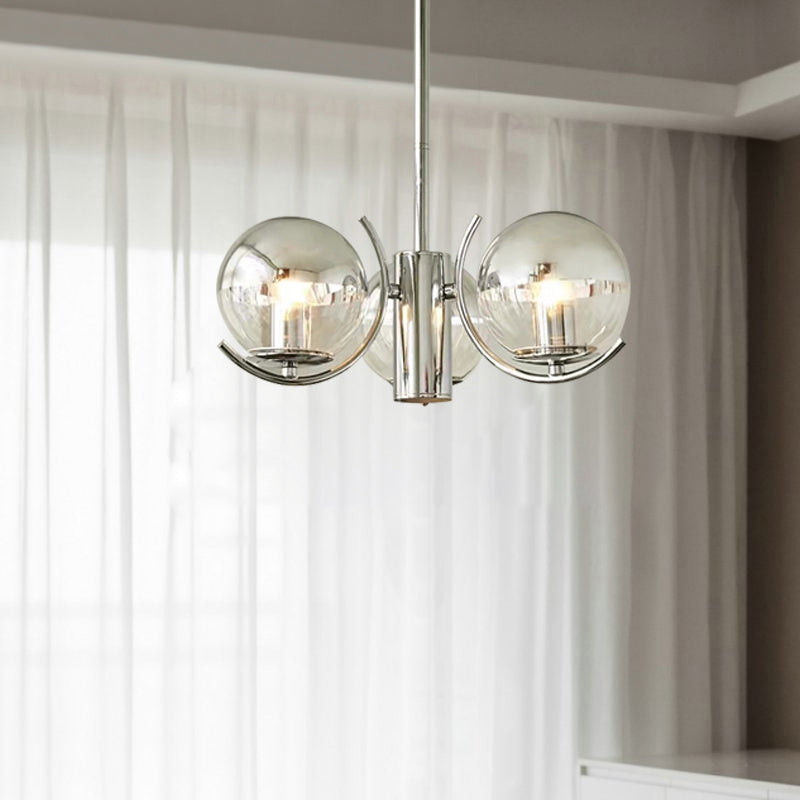 Modern Style Chandelier Household Glass Hanging Light for Sitting Room