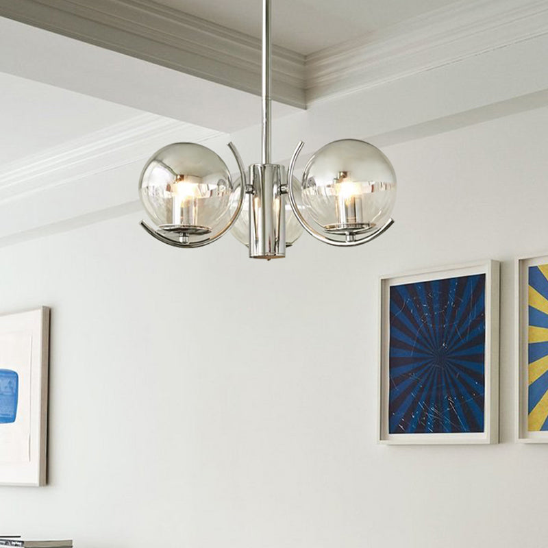 Modern Style Chandelier Household Glass Hanging Light for Sitting Room