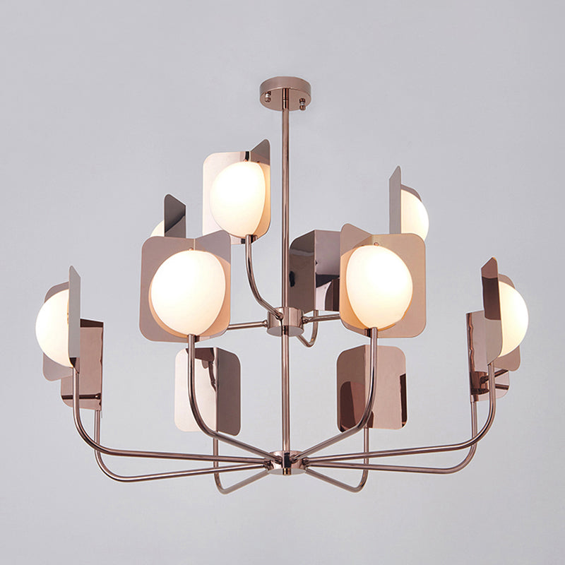 Postmodern Style Chandelier Light Metal Acrylic Pendant Light for Living Room