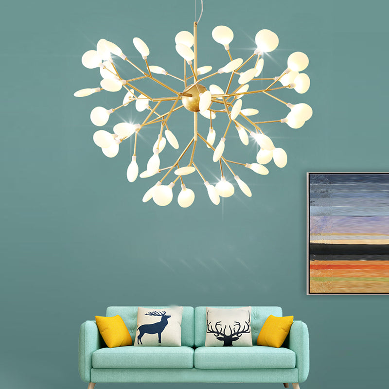 Unique Shape Hanging Chandelier Modern Style Metal Multi Light Hanging Lamp for Bedroom