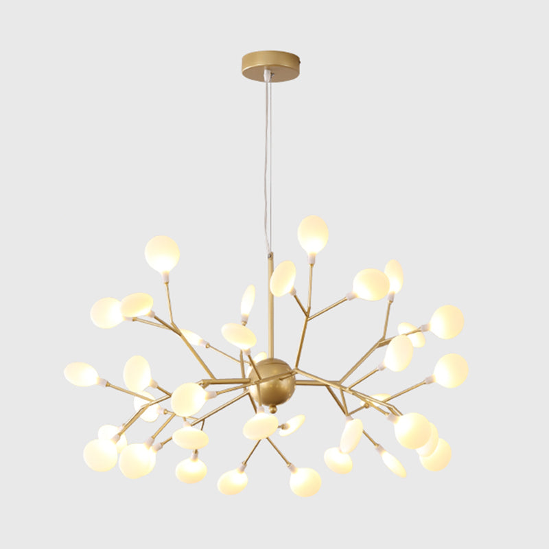 Unique Shape Hanging Chandelier Modern Style Metal Multi Light Hanging Lamp for Bedroom