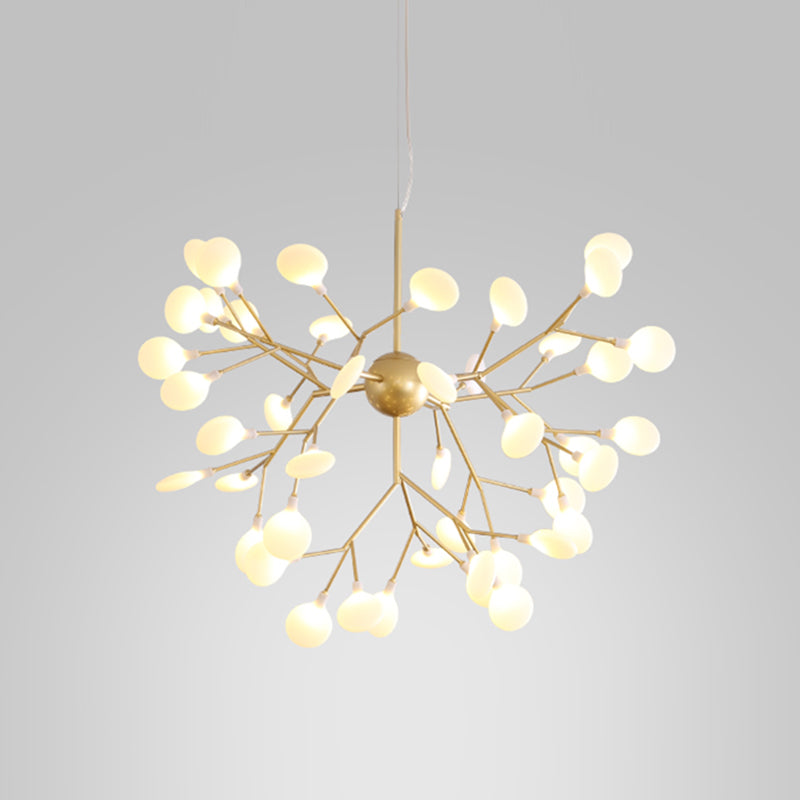 Unique Shape Hanging Chandelier Modern Style Metal Multi Light Hanging Lamp for Bedroom