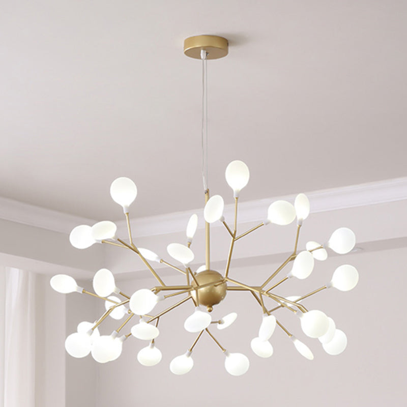 Unique Shape Hanging Chandelier Modern Style Metal Multi Light Hanging Lamp for Bedroom