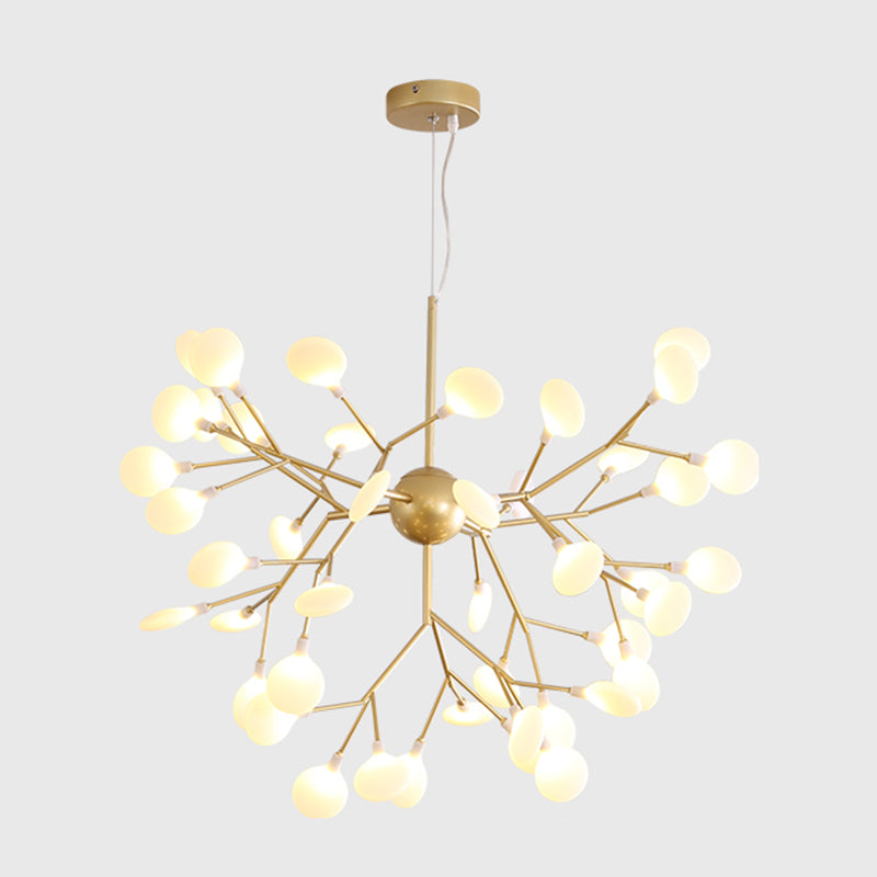 Unique Shape Hanging Chandelier Modern Style Metal Multi Light Hanging Lamp for Bedroom