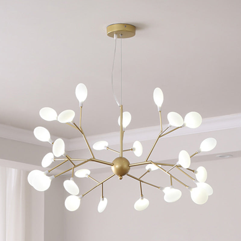 Unique Shape Hanging Chandelier Modern Style Metal Multi Light Hanging Lamp for Bedroom