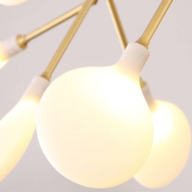 Unique Shape Hanging Chandelier Modern Style Metal Multi Light Hanging Lamp for Bedroom