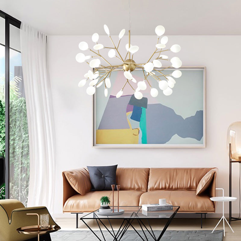 Unique Shape Hanging Chandelier Modern Style Metal Multi Light Hanging Lamp for Bedroom