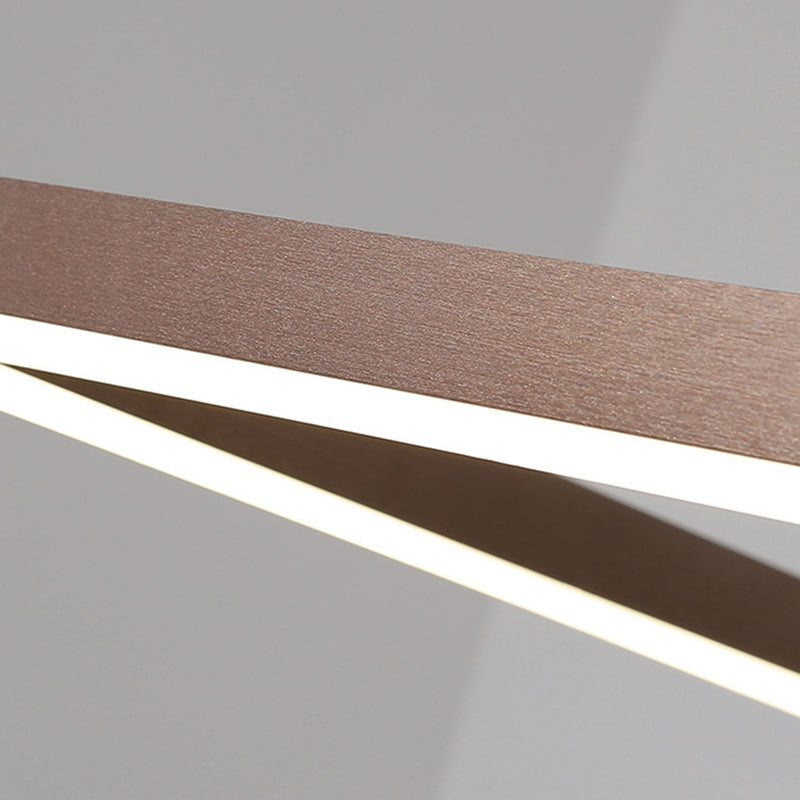 Simplicity LED Chandelier Pendant Circular Metal Suspension Light for Living Room