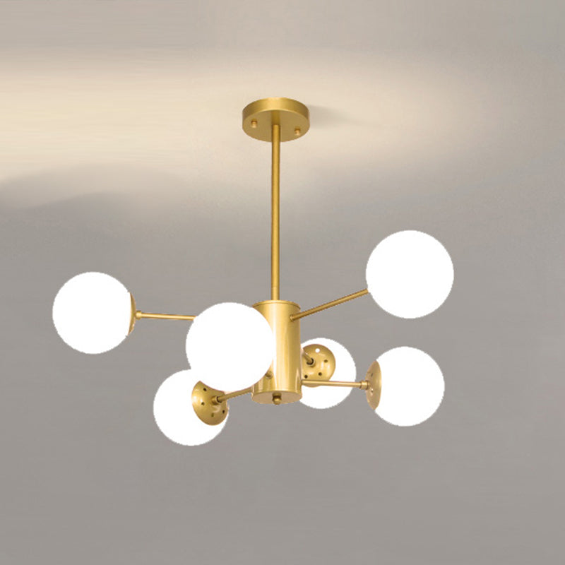 Nordic Globe Chandelier Glass Shade Multi Light Chandelier Pendant for Living Room