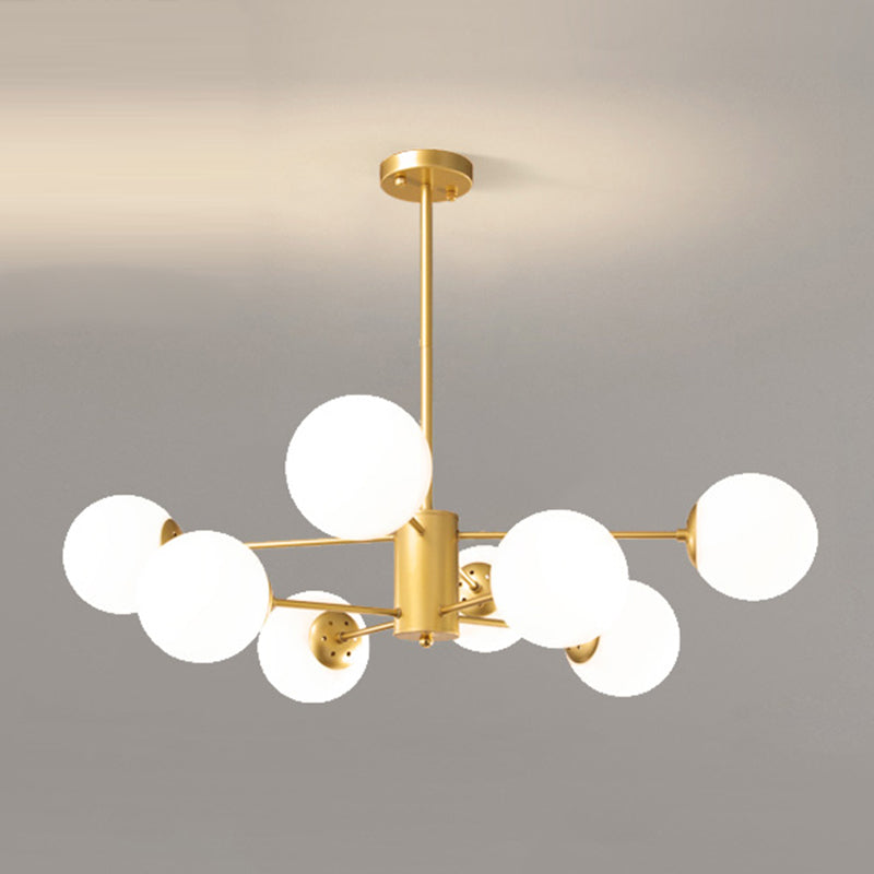 Nordic Globe Chandelier Glass Shade Multi Light Chandelier Pendant for Living Room