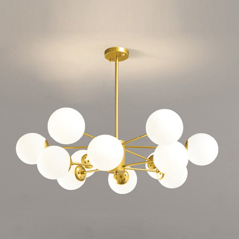 Nordic Globe Chandelier Glass Shade Multi Light Chandelier Pendant for Living Room