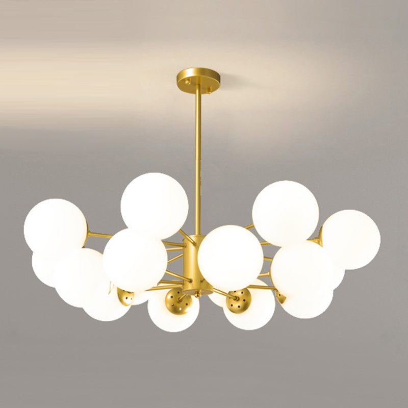 Nordic Globe Chandelier Glass Shade Multi Light Chandelier Pendant for Living Room