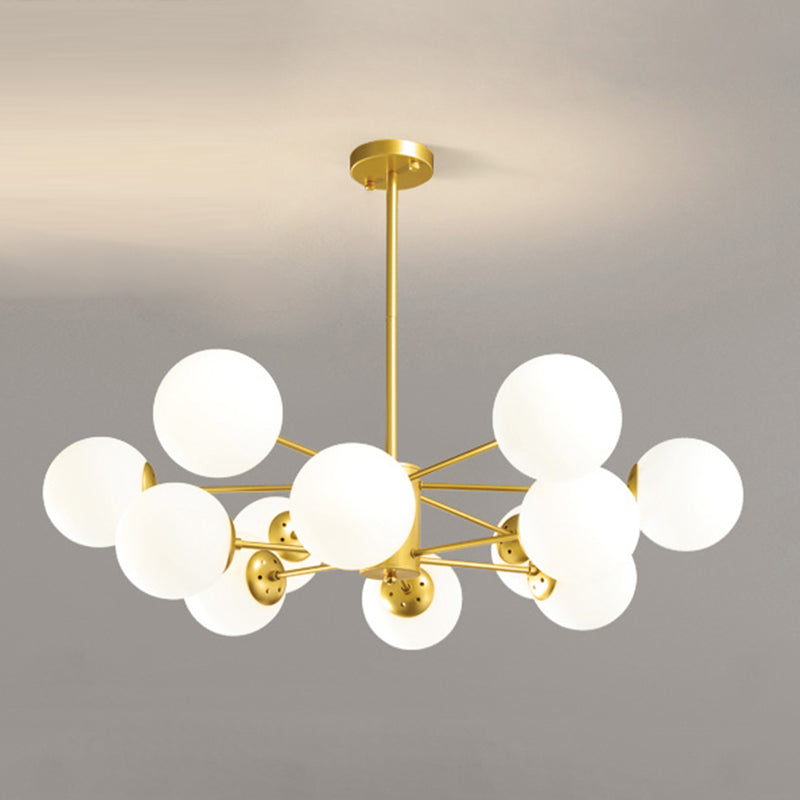 Nordic Globe Chandelier Glass Shade Multi Light Chandelier Pendant for Living Room