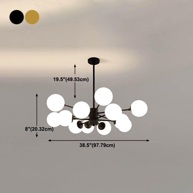 Nordic Globe Chandelier Glass Shade Multi Light Chandelier Pendant for Living Room