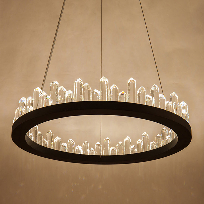 Nordic Geometric Chandelier Crystal Single Light LED Chandelier Pendant for Living Room