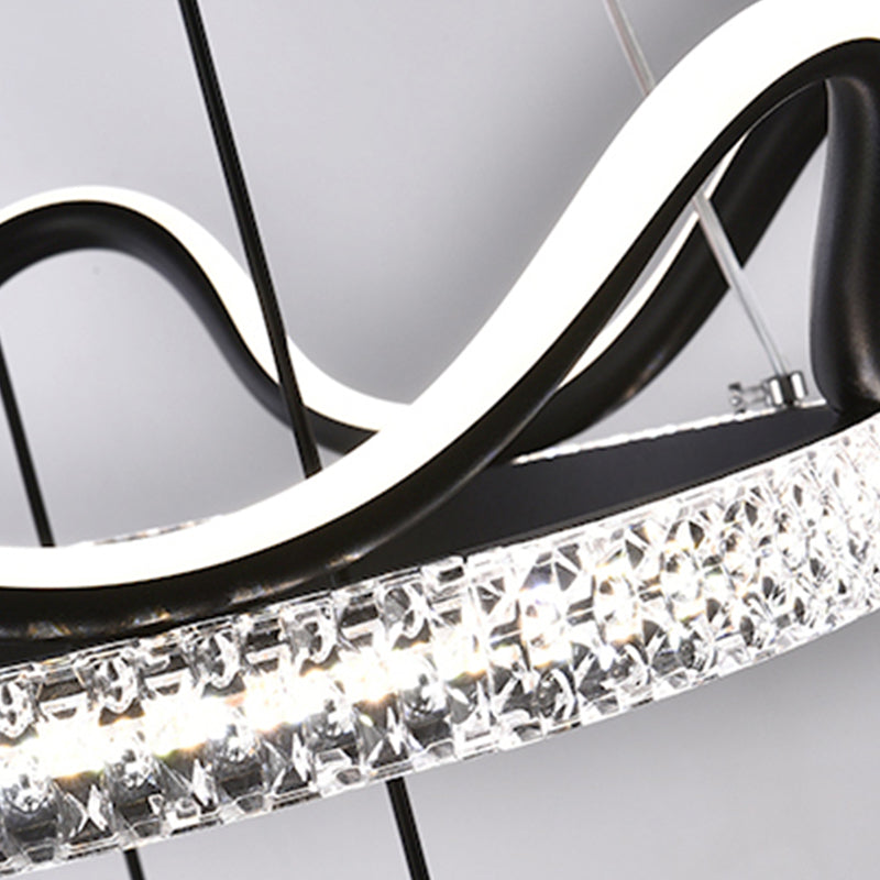 Nordic Crystal Chandelier Geometric 5 Lights Chandelier Pendant for Living Room