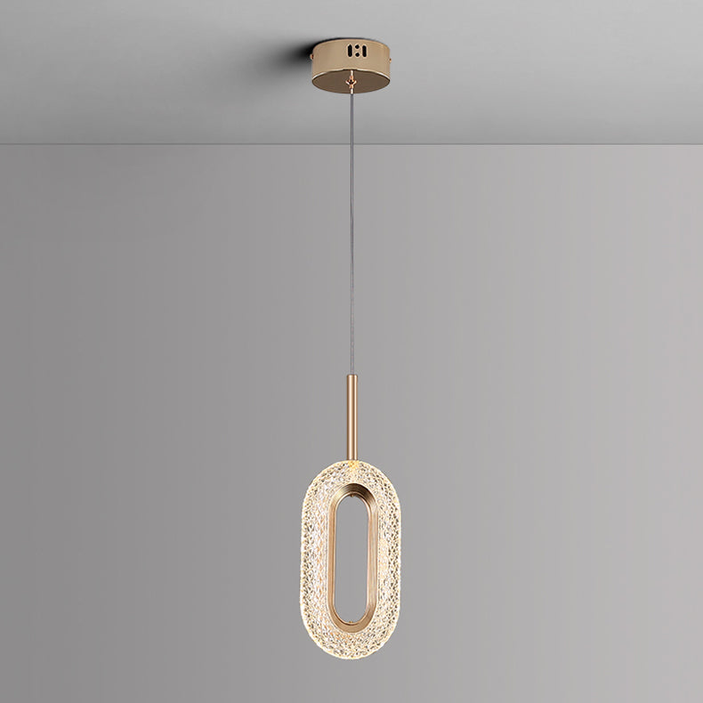 Eigentijdse stijl ovale vorm hanglampen metaalhangende lampen in goud