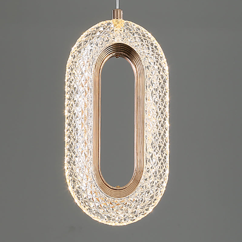 Eigentijdse stijl ovale vorm hanglampen metaalhangende lampen in goud