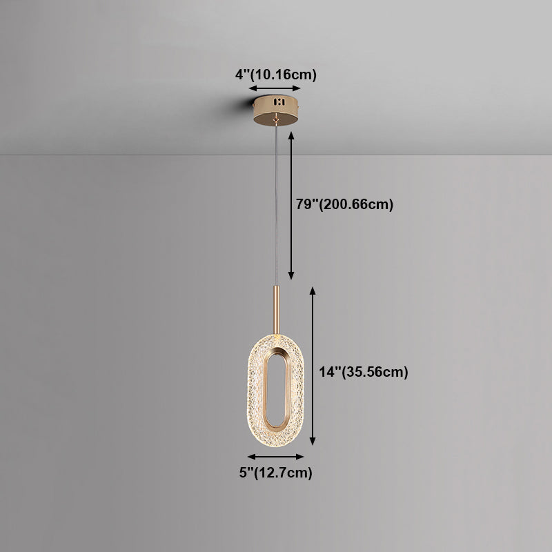 Eigentijdse stijl ovale vorm hanglampen metaalhangende lampen in goud