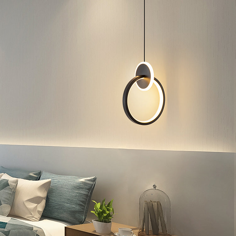 Géométrie de style contemporain Géométrie Pendante Lights Metal Lampes suspendues en noir