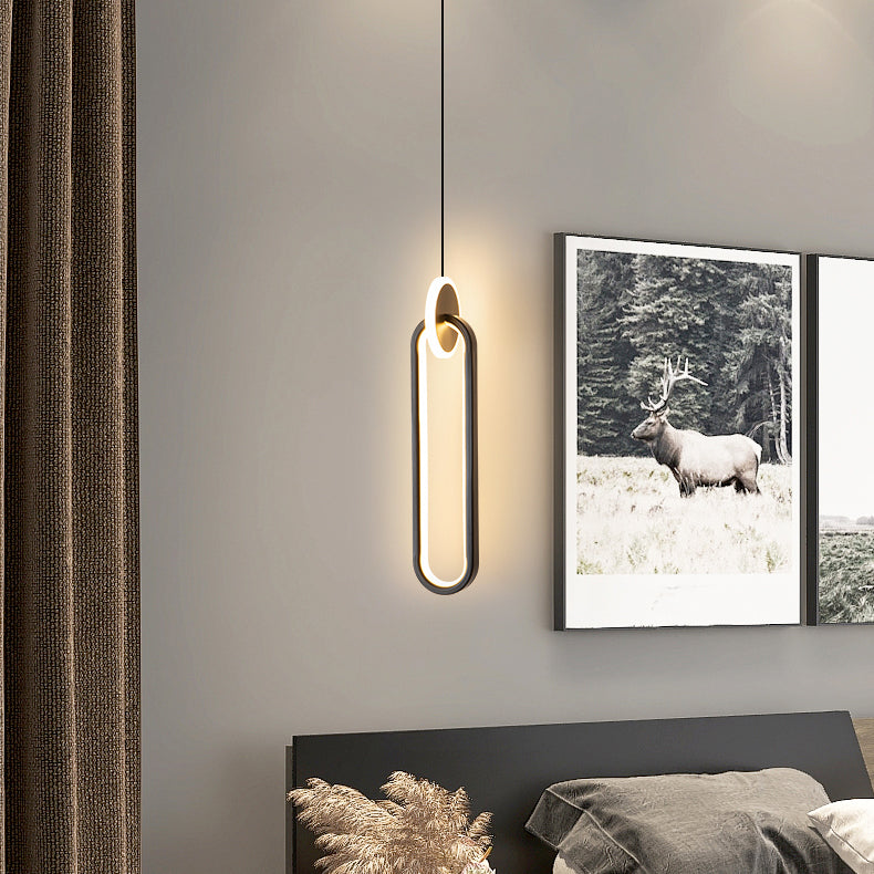 Eigentijdse stijl geometrie vorm hanglampen metalen hangende lampen in zwart