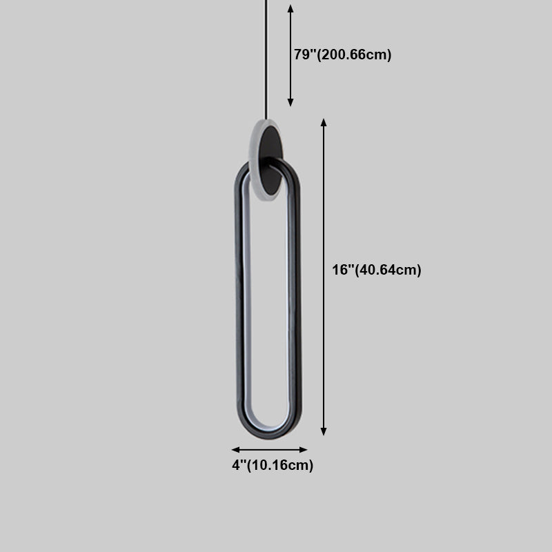 Eigentijdse stijl geometrie vorm hanglampen metalen hangende lampen in zwart