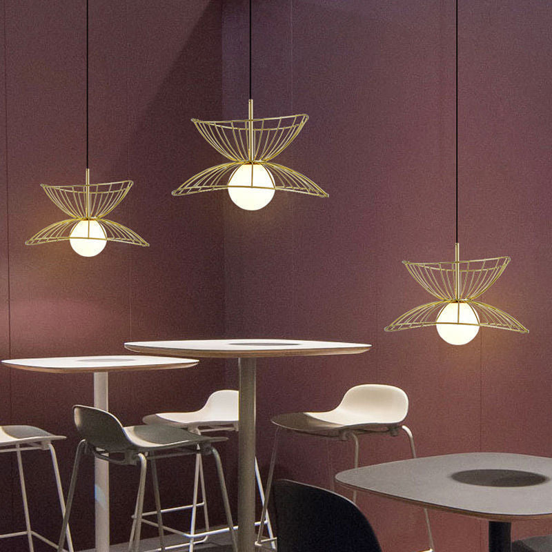 Drahtkäfig Esszimmer Anhänger Leuchte Leuchten Loft Style Metal 1-Light Drop Lampe