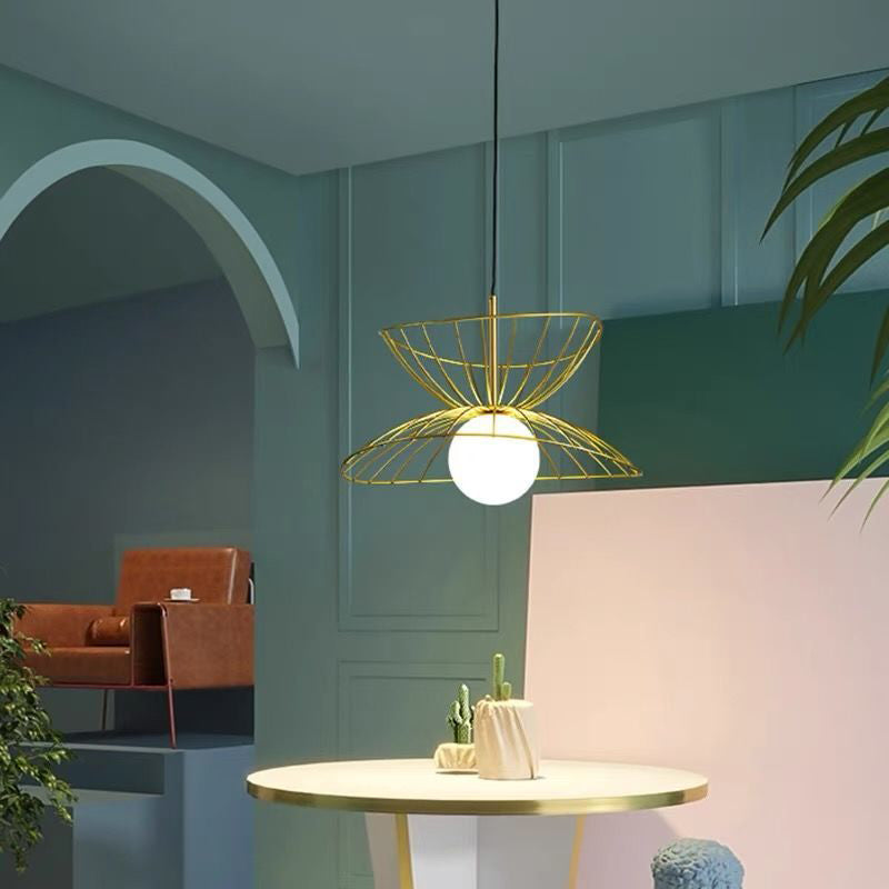 Drahtkäfig Esszimmer Anhänger Leuchte Leuchten Loft Style Metal 1-Light Drop Lampe