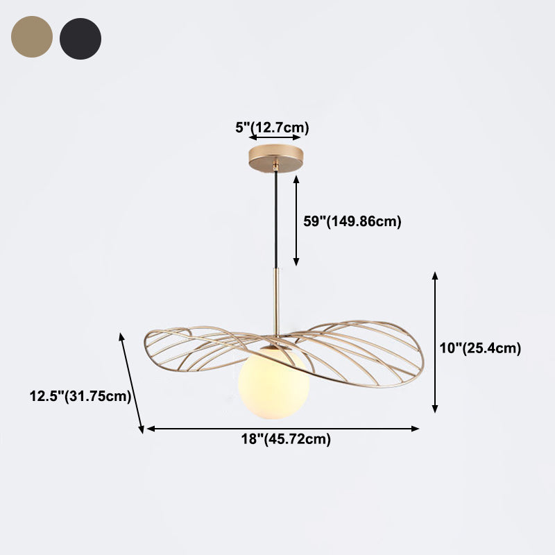 Wire Cage Dining Room Pendant Light Fixture Loft Style Metal 1-Light Drop Lamp