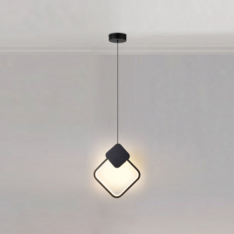 Forme géométrique en métal Lumière suspendue moderne 1-Light suspendu luminaire de montage