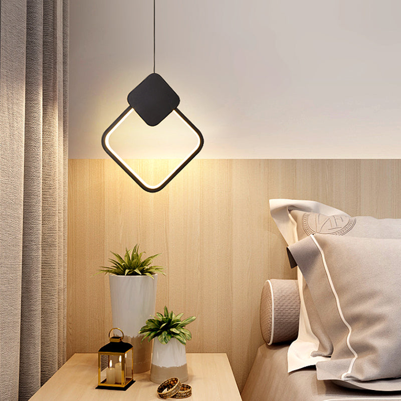 Forme géométrique en métal Lumière suspendue moderne 1-Light suspendu luminaire de montage