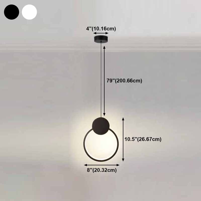 Forme géométrique en métal Lumière suspendue moderne 1-Light suspendu luminaire de montage