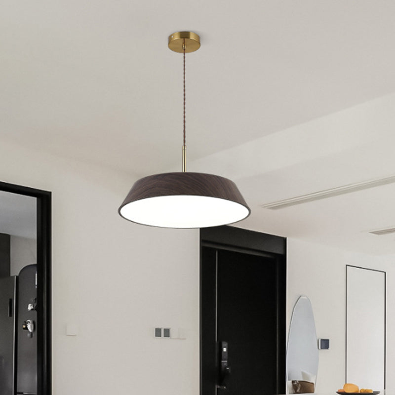 Geometric Shape Metal Hanging Light Modern 1 Light Hanging Mount Light Fixtures in Brown