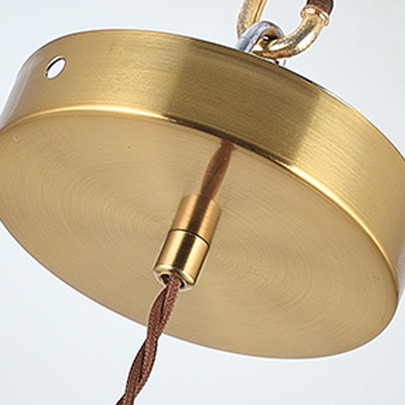 Geometric Shape Metal Hanging Light Modern 1 Light Hanging Mount Light Fixtures in Brown